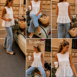 Top Ti.Amo Bordado Ilustrado Floral