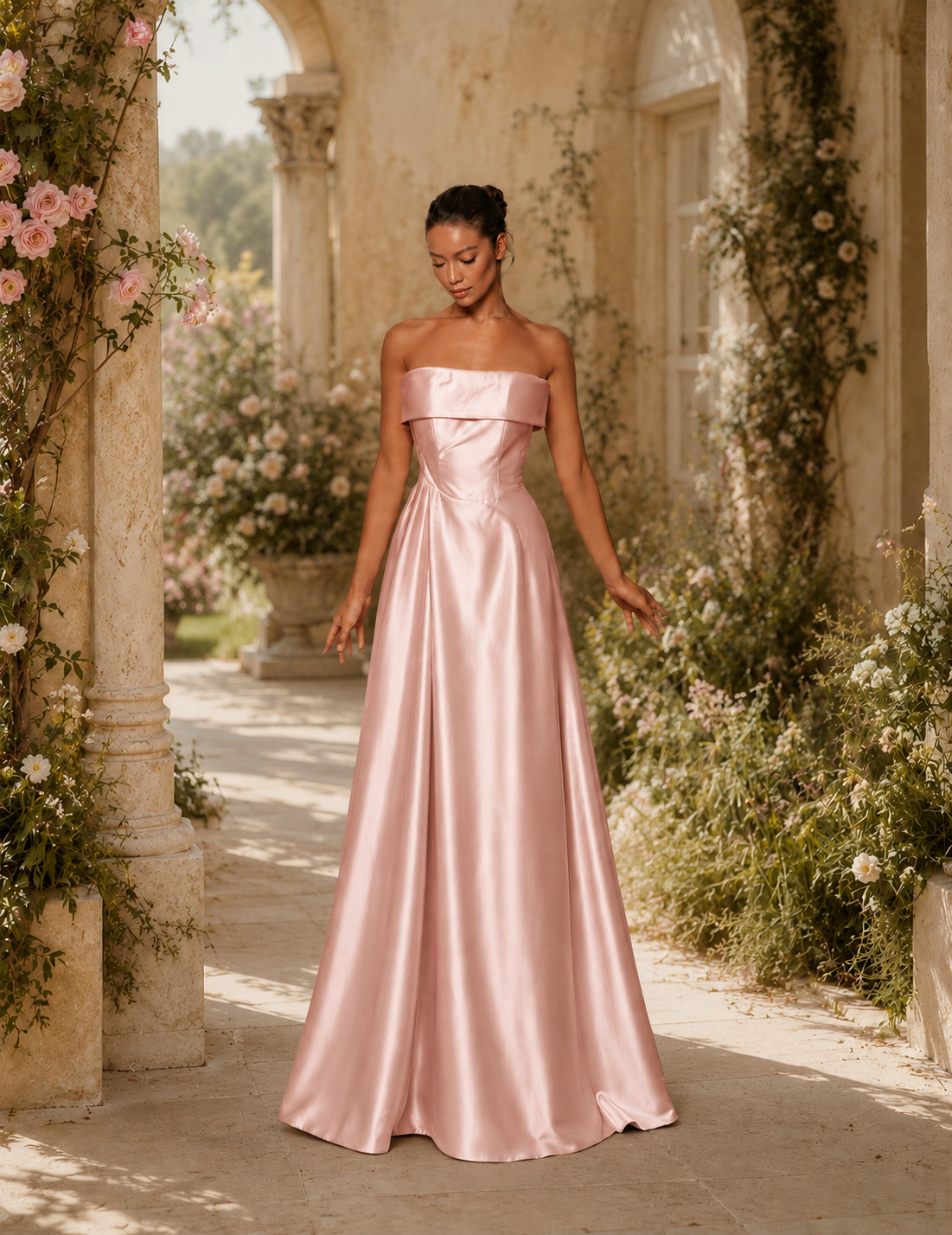 Vestido Glamour Longo Decote Com Faixa