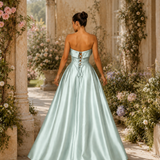 Vestido Glamour Longo Decote Com Faixa