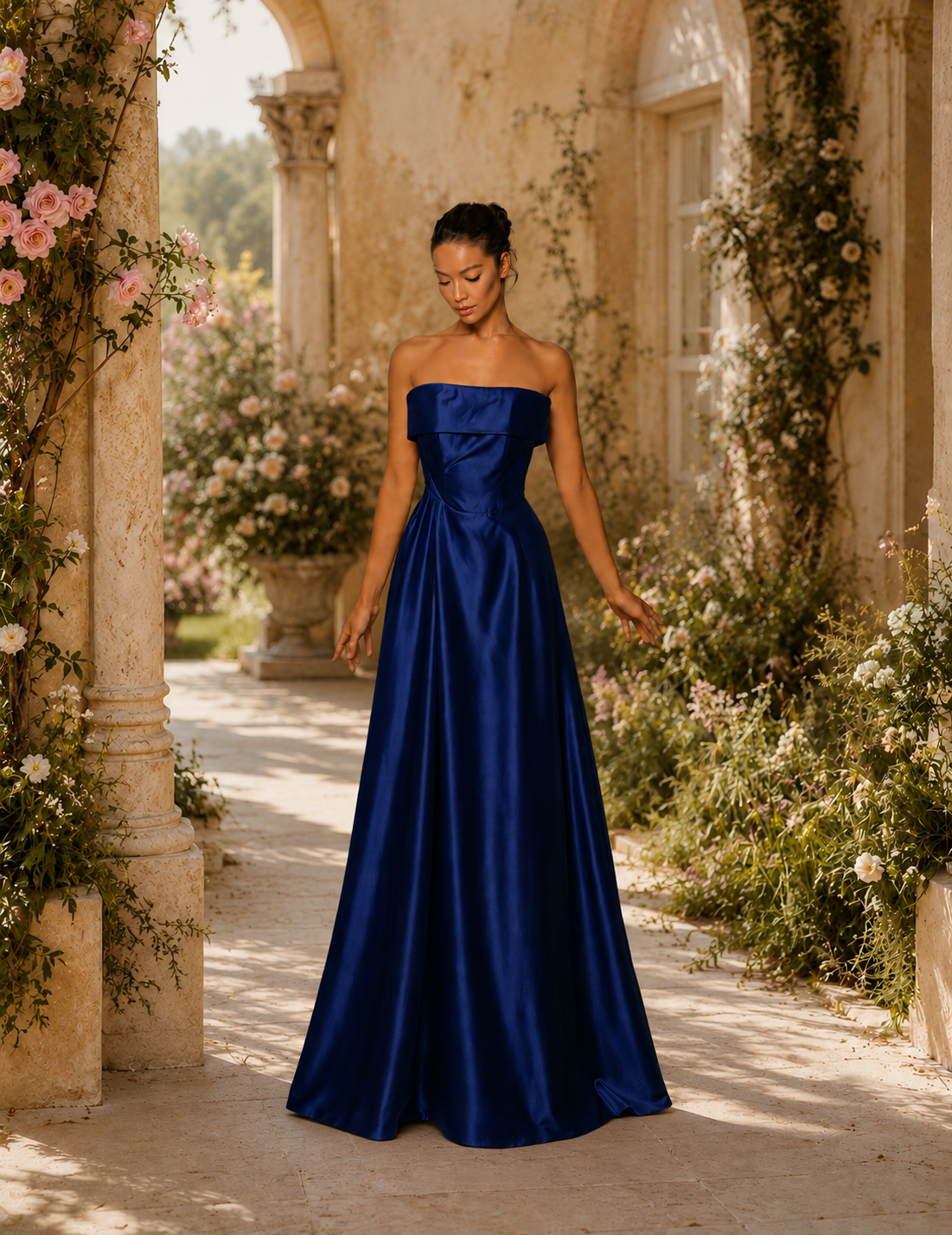 Vestido Glamour Longo Decote Com Faixa