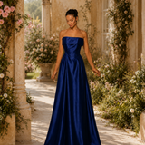 Vestido Glamour Longo Decote Com Faixa