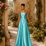 Vestido Glamour Longo Decote Com Faixa