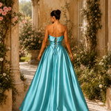 Vestido Glamour Longo Decote Com Faixa