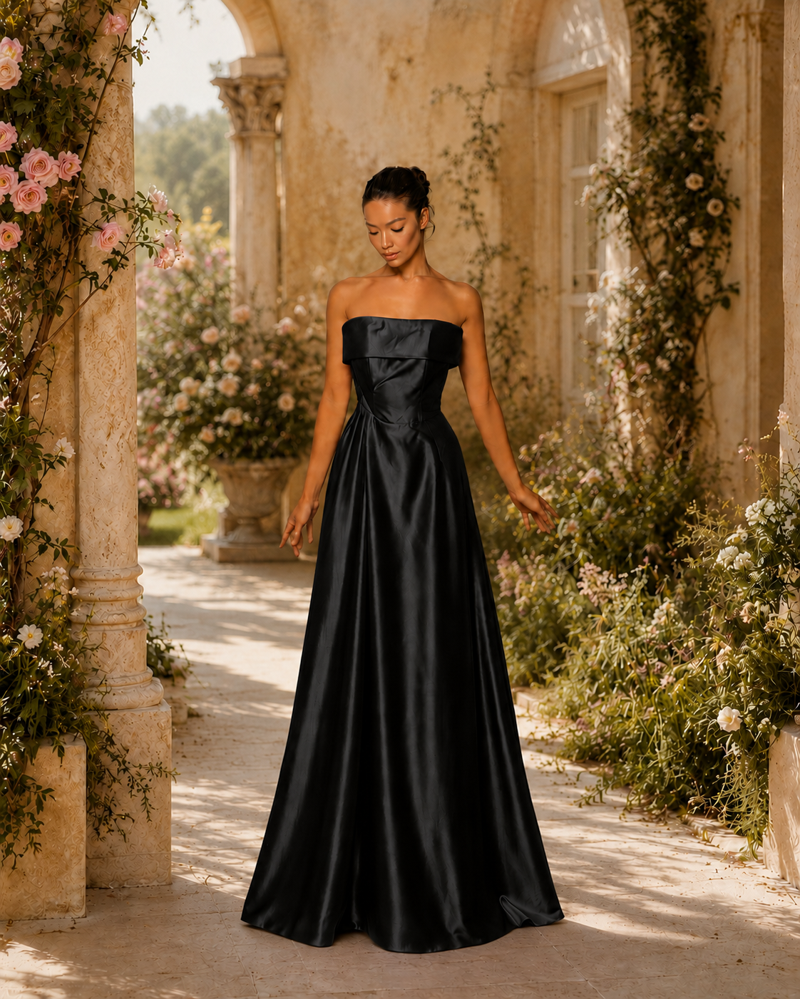 Vestido Glamour Longo Decote Com Faixa