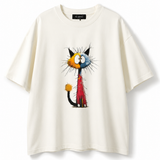 T-Shirt Ti.Amo Estampado " Gato Eletrocutado "