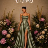 Robe glamour avec fente latérale et liens