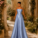 Vestido Glamour Longo Decote Com Faixa