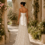 Vestido Longo Glamour Decote Formato Concha