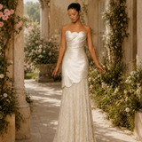 Vestido Longo Glamour Decote Formato Concha