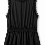 Colete Ti.Amo Cropped Acetinado Detalhes Guipura