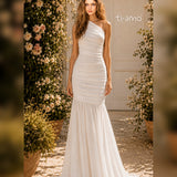 Vestido Bandage One Shoulder Drapeado Lateral