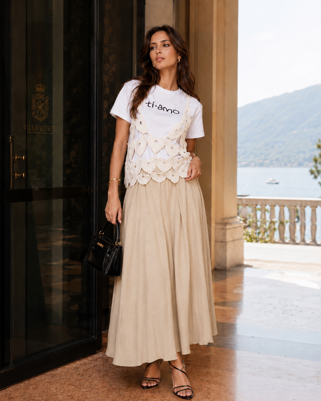 Vestido Ti.Amo Com Crochê Ilsutrativo