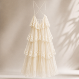 Vestido Ti.Amo Com Folhos Guipura
