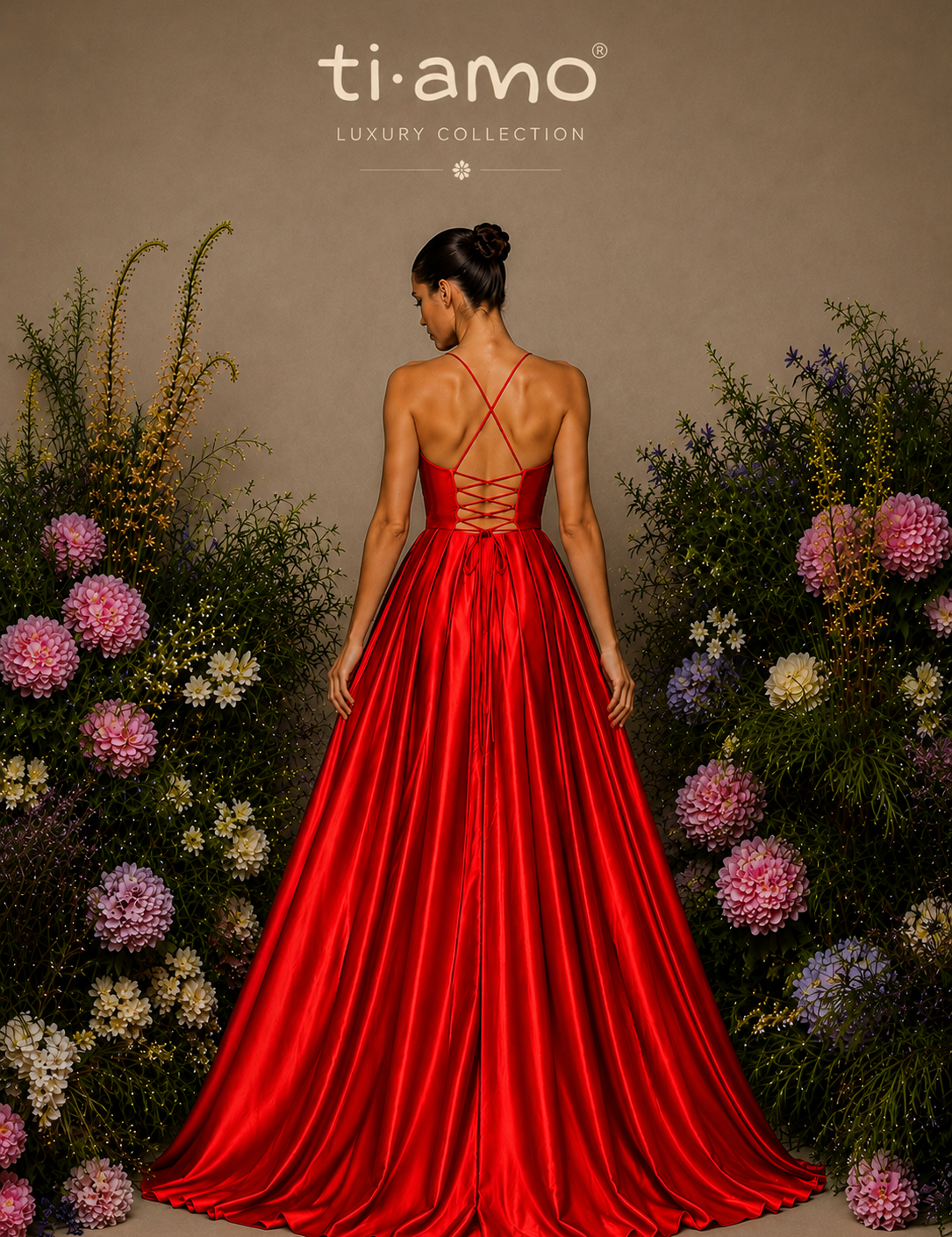 Vestido Longo Efeito Folhos Abertura Lateral