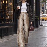 Calça Ti.Amo Wide Leg De Ganga Bambi