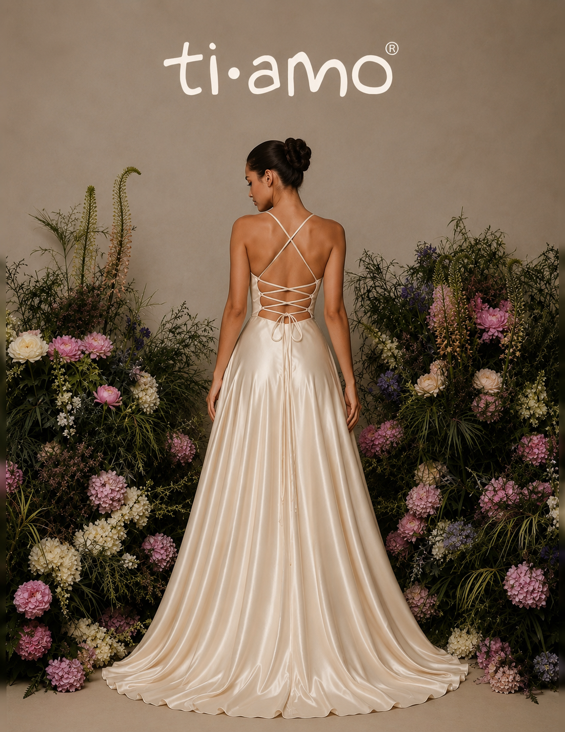 Glamour Dress with Side Slit and Ties