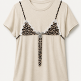T-Shirt Ti.Amo Efeito Top Incorporado Leo Print
