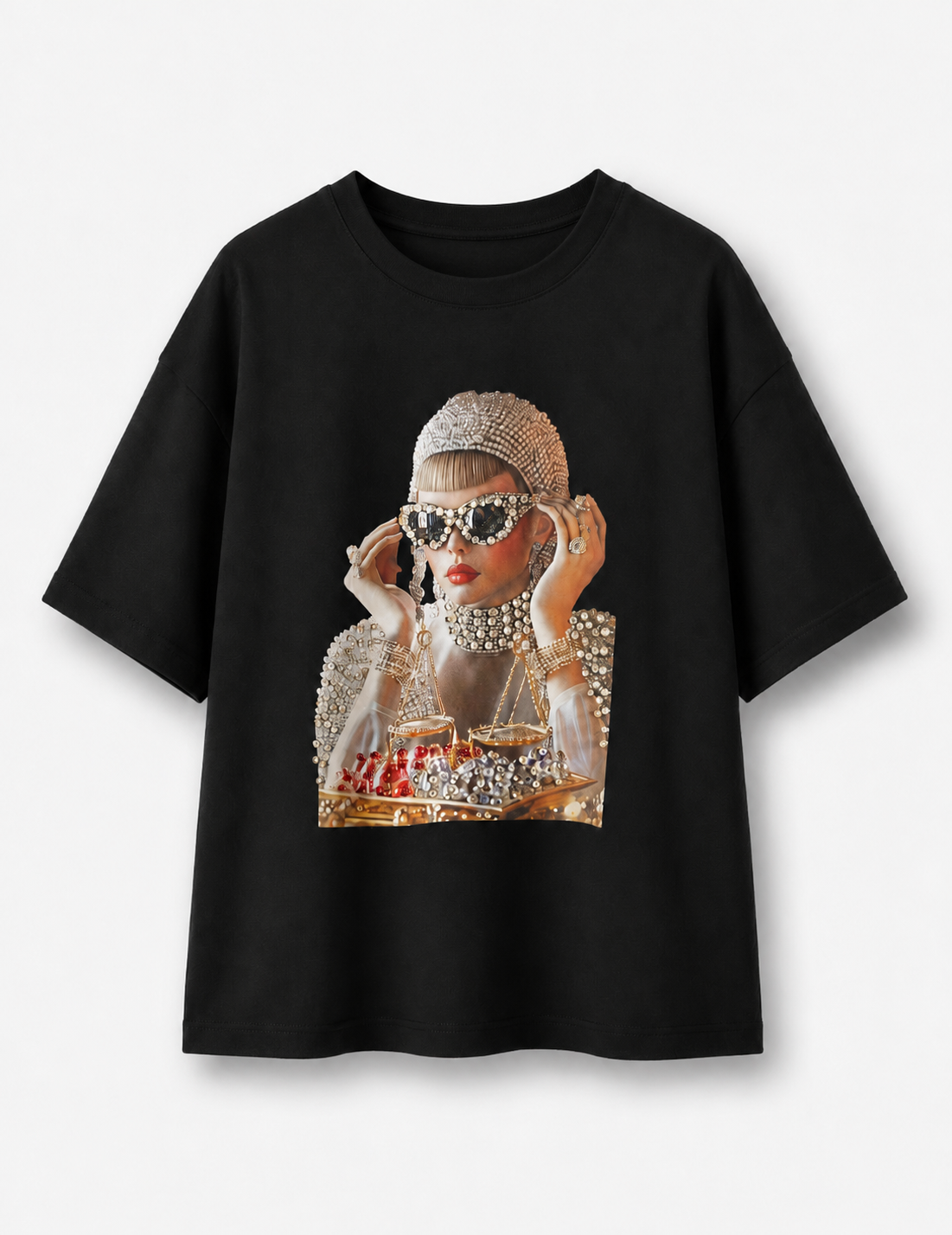 T-Shirt Ti.Amo Mulher Monárquica Strass