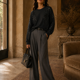 Sweat Ti.Amo De Felpa Oversize Lantejoulas Aplicadas