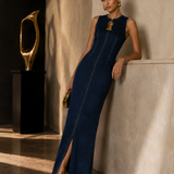 Vestido De Ganga Com Fechadura Dourada