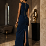 Vestido De Ganga Com Fechadura Dourada