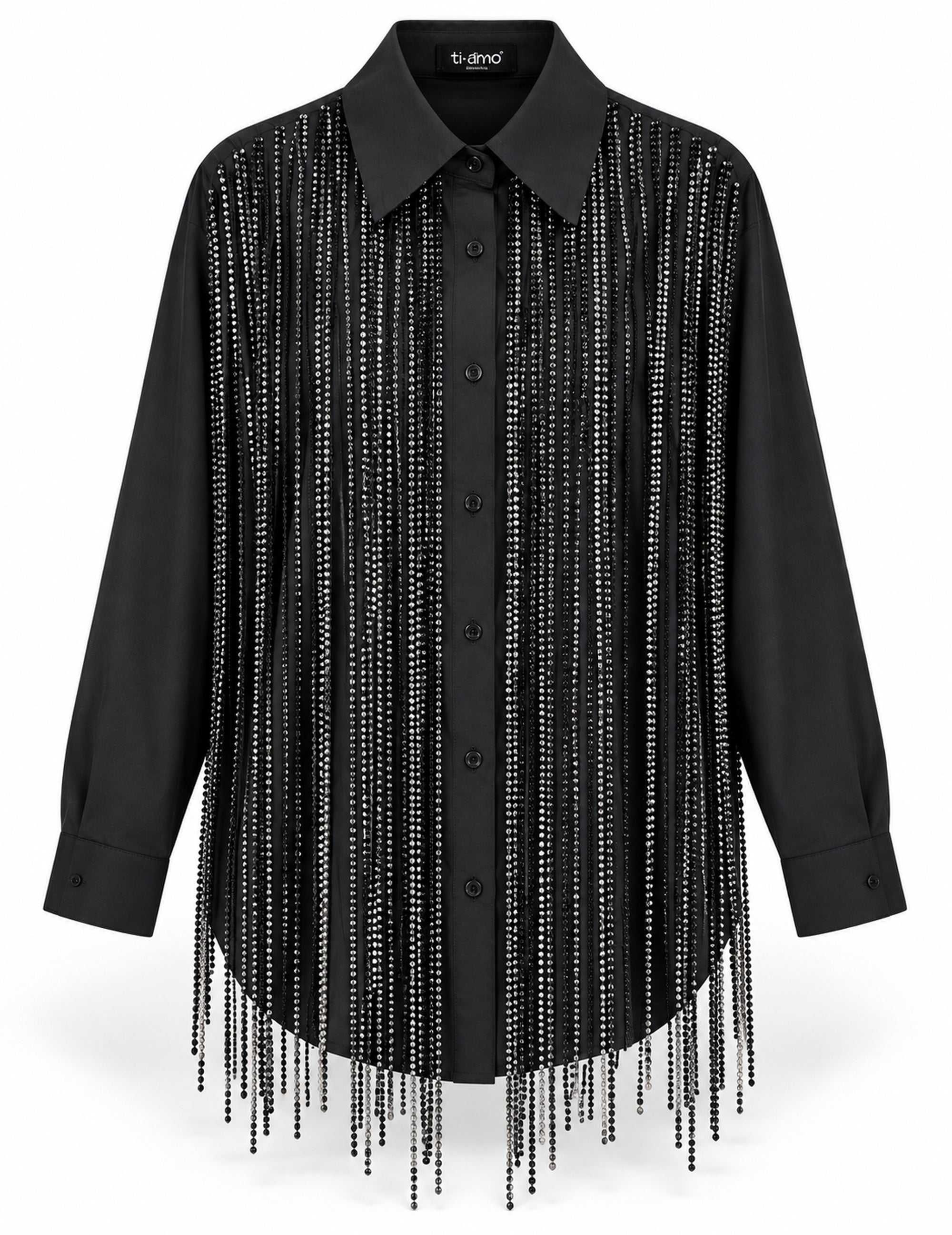 Camisa Ti.Amo Franjas Strass