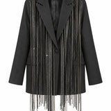 Blazer Ti.Amo Franjas Strass