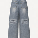 Calça Ti.Amo De Ganga Wide Leg Strass Aplicado