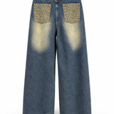 Calça Ti.Amo Wide Leg De Ganga Efeito Invertido