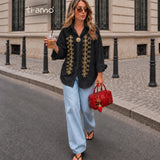 Camisa Ti.Amo Detalhes Dourados Motivos Militar