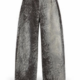 Calça Ti.Amo Wide Leg De Ganga  Pixel Print