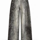 Calça Ti.Amo Wide Leg De Ganga  Pixel Print