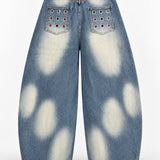 Jeans Ballon com Ilhós