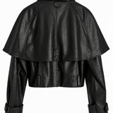 Casaco Ti.Amo Cropped Oversize Efeito Pele
