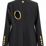 Blazer Ti.Amo Ilustrações Douradas Perfuradas