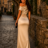 Twinset Glamour Tio Drapeado + Saia Longa Guipura