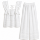 Twinset Ti.Amo Top Bordado Perfurado + Calça