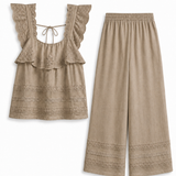 Twinset Ti.Amo Top Bordado Perfurado + Calça