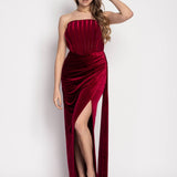 Glamour Dress with Velvet Effect and Mermaid Scarf