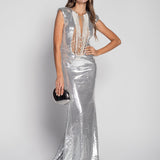 Glamour Sequin Pearls &amp; Rhinestones Dress