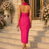 Vestido Glamour Bandage Com Rosas 3D
