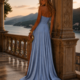 Vestido Glamour Decote Drapeado Tipo Nó