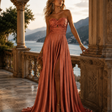 Vestido Glamour Decote Drapeado Tipo Nó