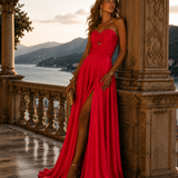 Vestido Glamour Decote Drapeado Tipo Nó