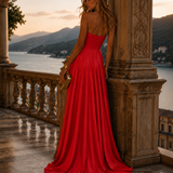 Vestido Glamour Decote Drapeado Tipo Nó
