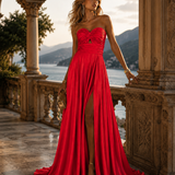 Vestido Glamour Decote Drapeado Tipo Nó