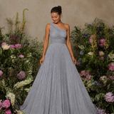 Vestido Glamour Plissado Glitter