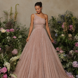 Vestido Glamour Plissado Glitter