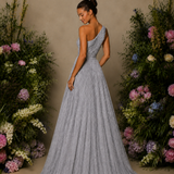 Vestido Glamour Plissado Glitter