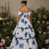 Vestido Longo Glamour Corpete Estruturado Efeito Folho